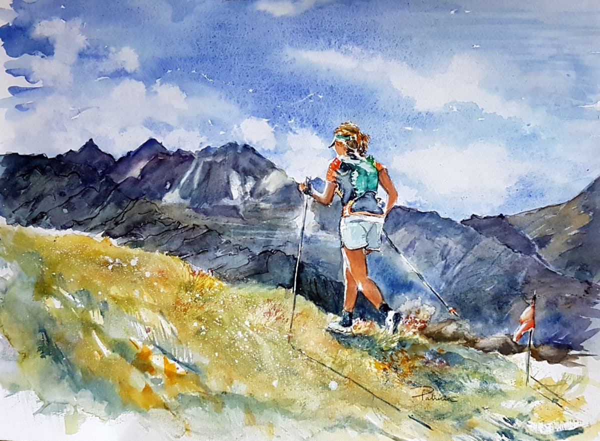 Aquarelle L'échappée belle de Palenzuela Patricia