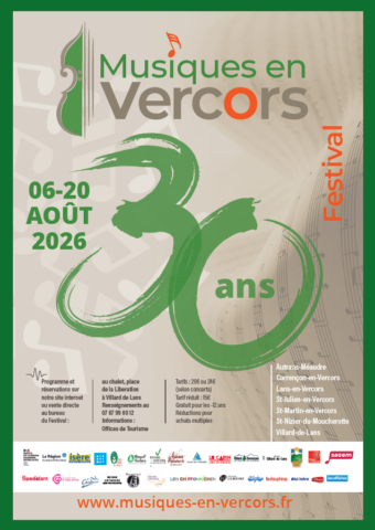 Affiche du festival Musiques en Vercors 30e édition