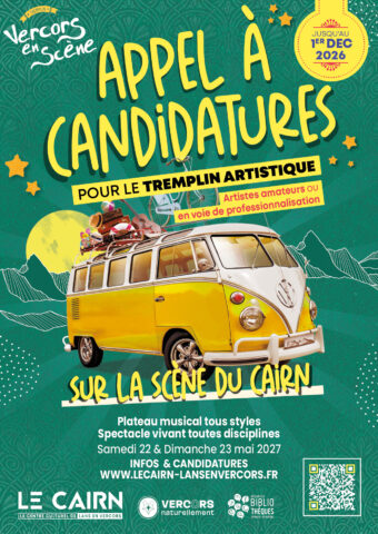 Affiche d'appel à candidatures Vercors en scène